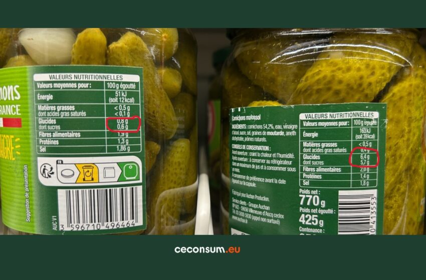 Zahăr chiar și în castraveți murați: același produs, dar ce mare diferență!