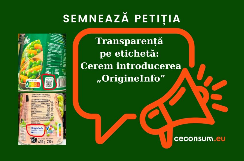 Petiție // Cerem introducerea sistemului ”OrigineInfo” în Repblica Moldova! O mai mare transparență pe etichetă