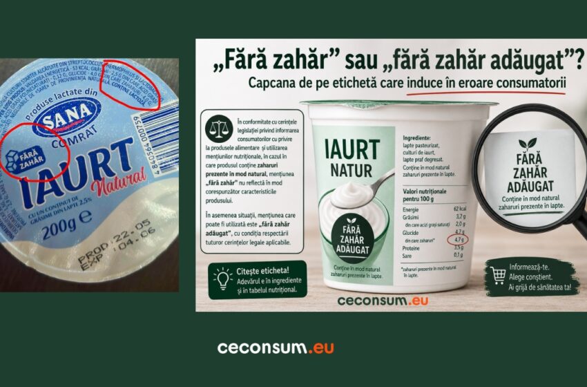  „Fără zahăr” sau „fără zahăr adăugat”? Capcana de pe etichetă care induce în eroare consumatorii